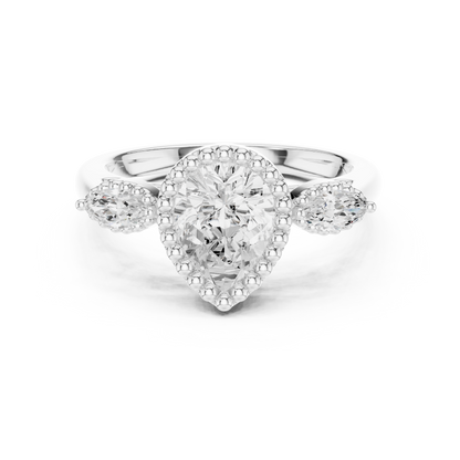 Oval Halo Lab Grown Diamond Ring