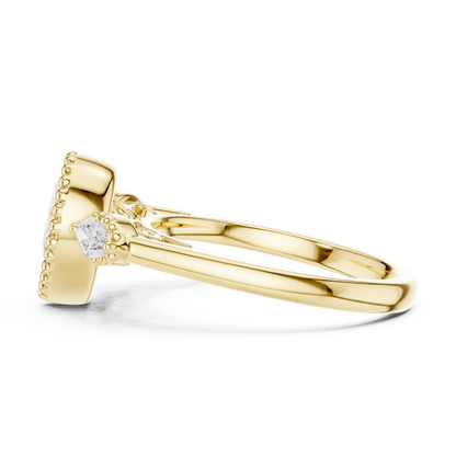 Oval Halo Lab Grown Diamond Ring