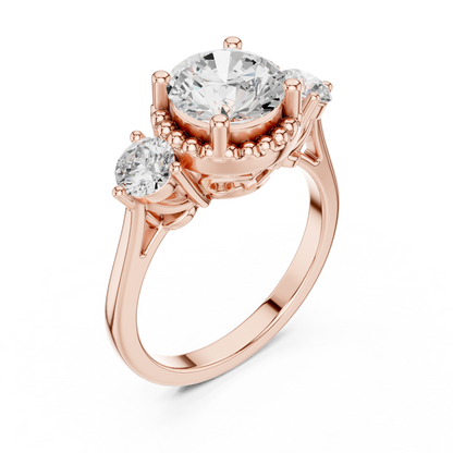 Round Halo Lab Grown Diamond Ring