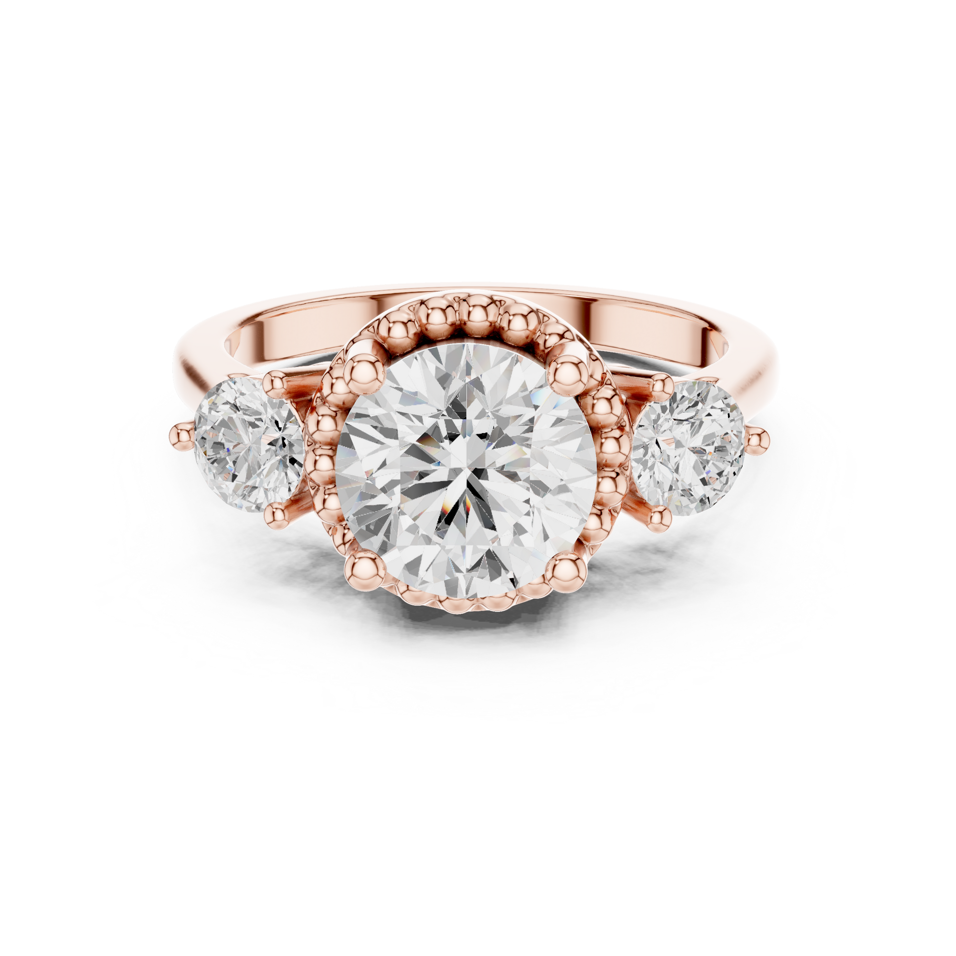 Round Halo Lab Grown Diamond Ring