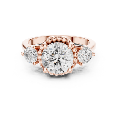 Round Halo Lab Grown Diamond Ring