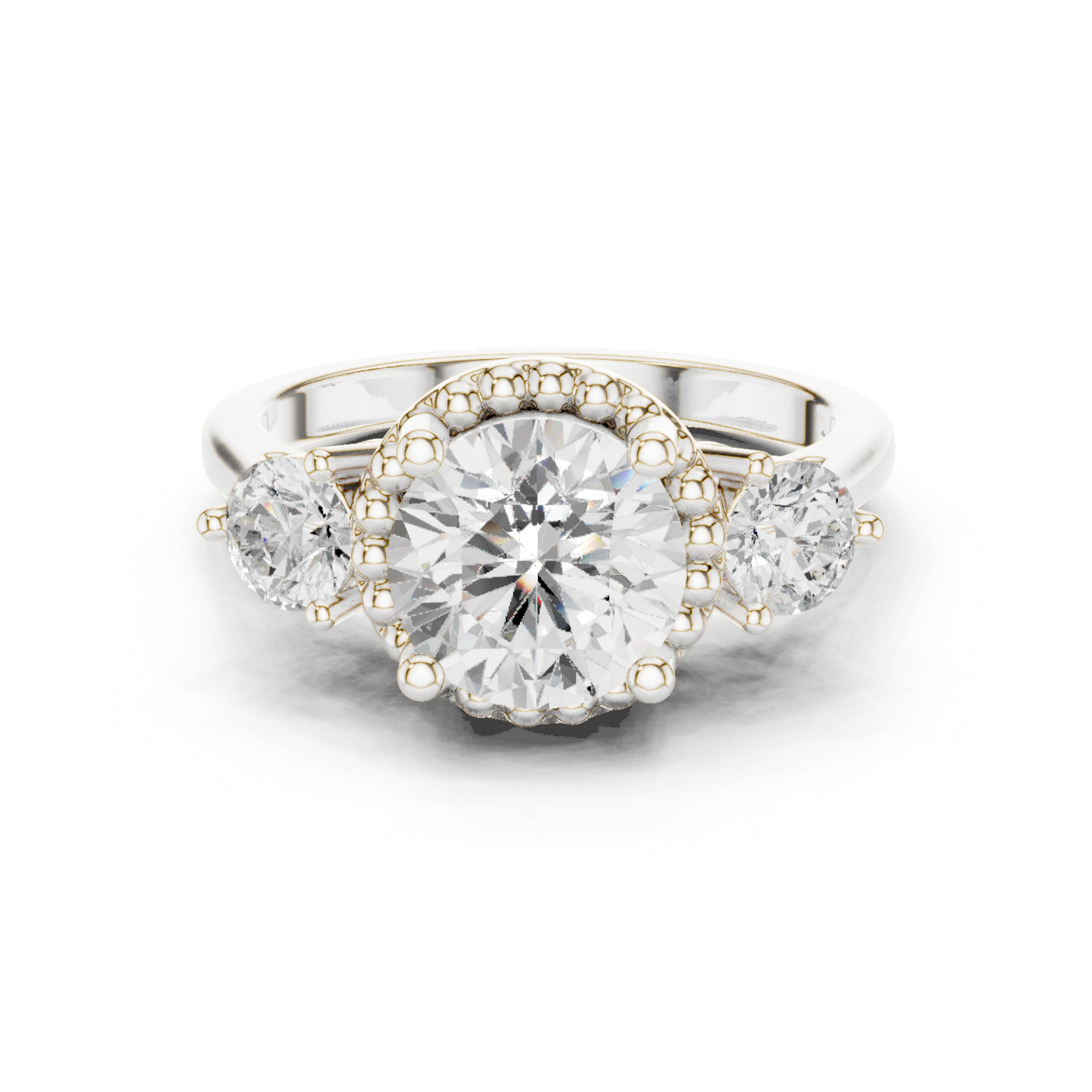 Round Halo Lab Grown Diamond Ring