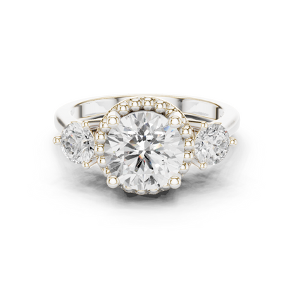 Round Halo Lab Grown Diamond Ring