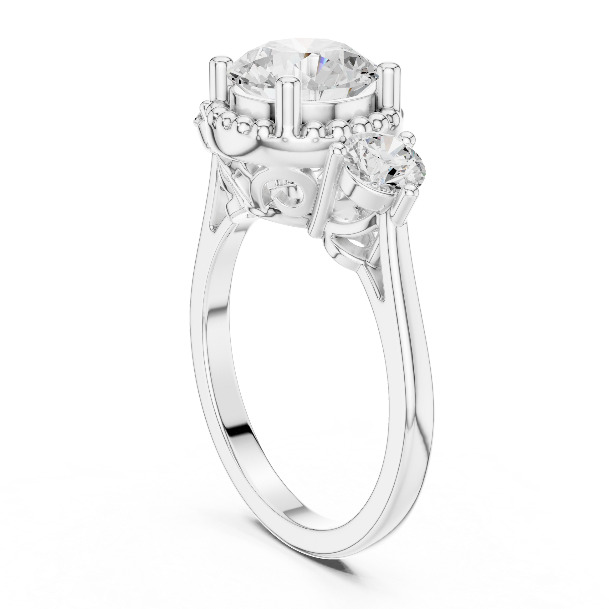 Round Halo Lab Grown Diamond Ring
