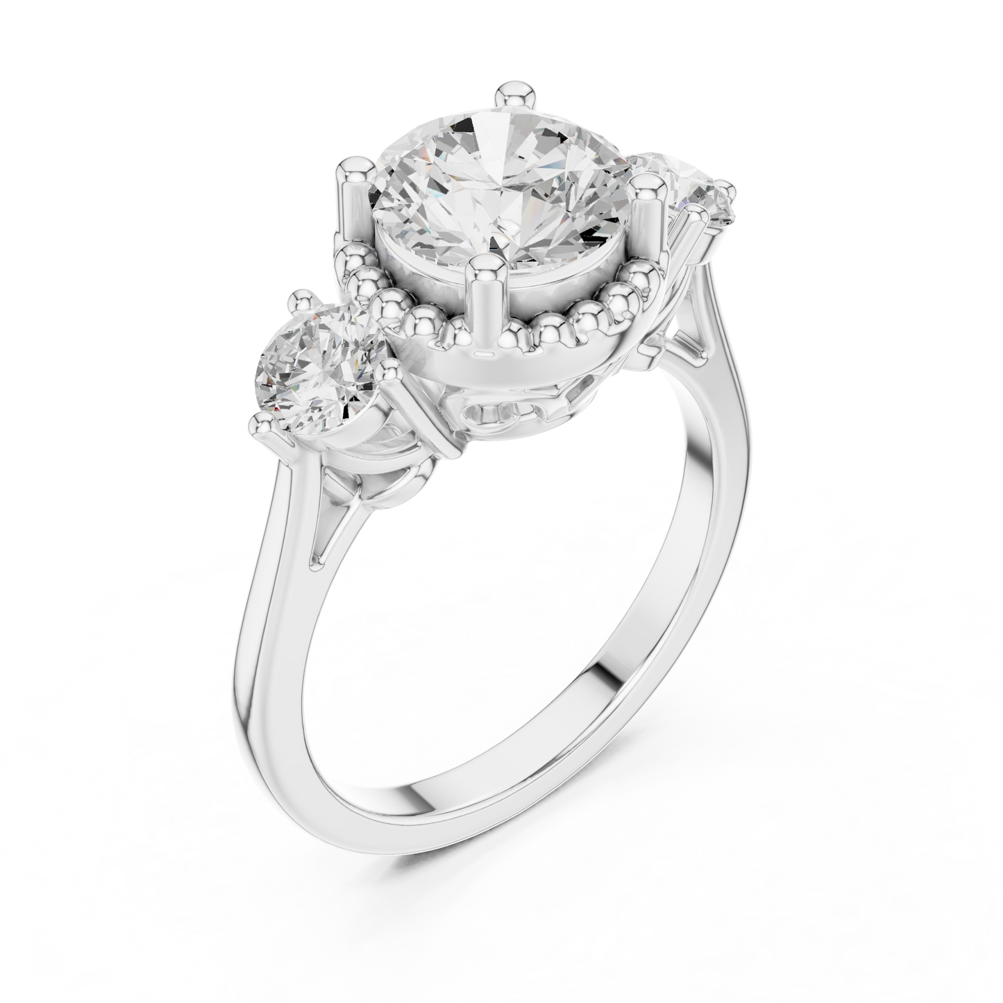 Round Halo Lab Grown Diamond Ring