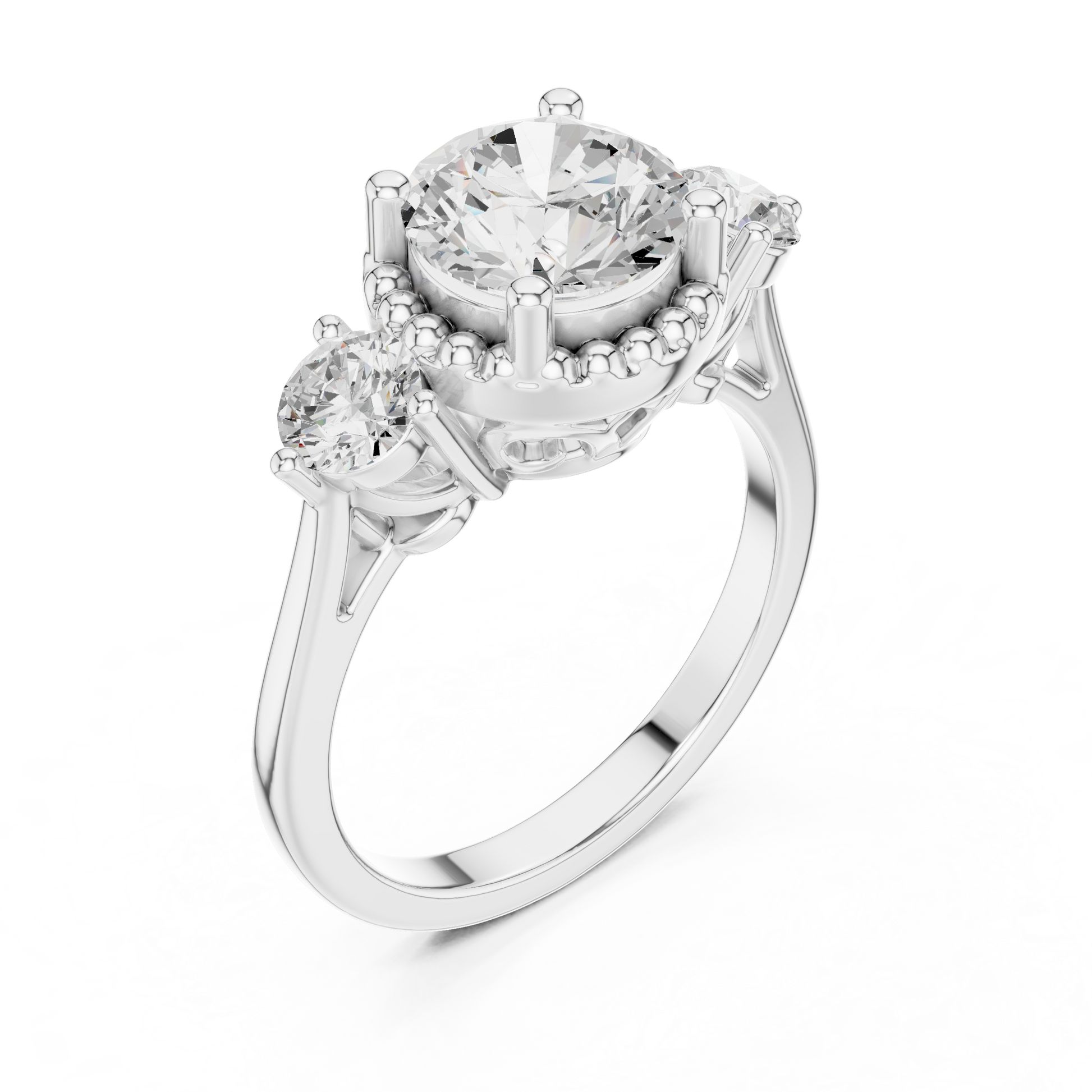 Round Halo Lab Grown Diamond Ring