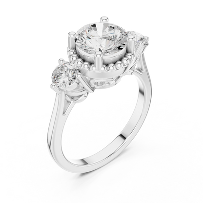 Round Halo Lab Grown Diamond Ring