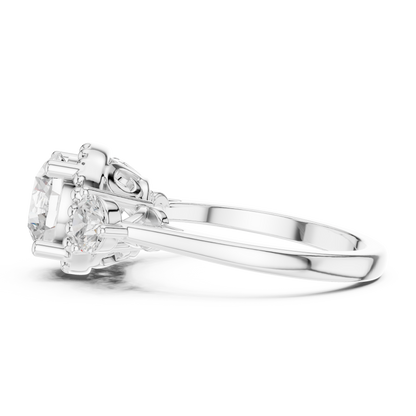 Round Halo Lab Grown Diamond Ring