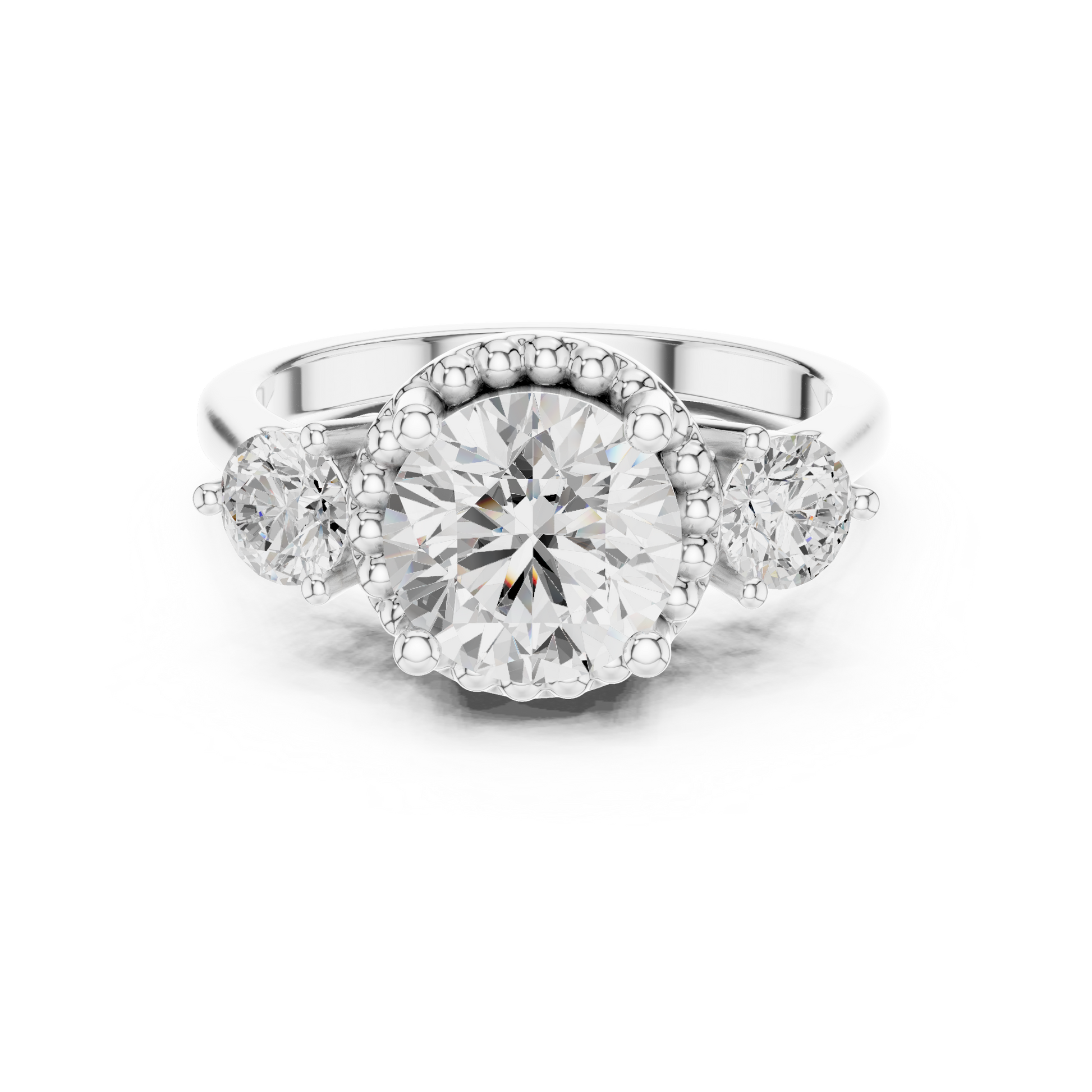 Round Halo Lab Grown Diamond Ring