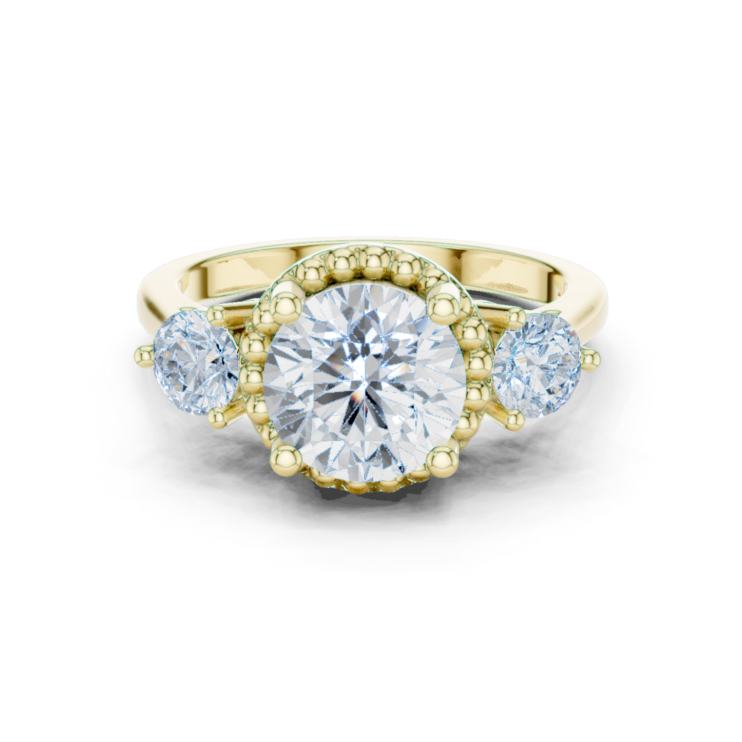 Round Halo Lab Grown Diamond Ring