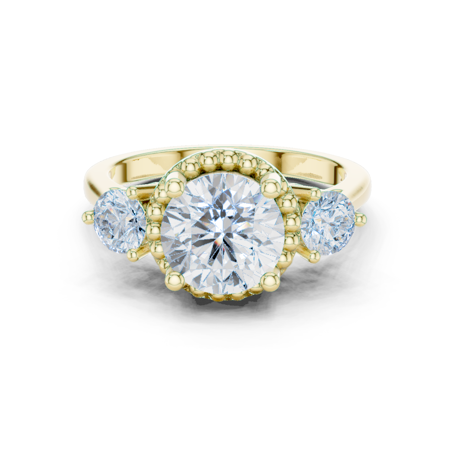 Round Halo Lab Grown Diamond Ring