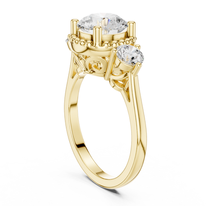Round Halo Lab Grown Diamond Ring
