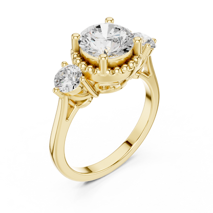 Round Halo Lab Grown Diamond Ring
