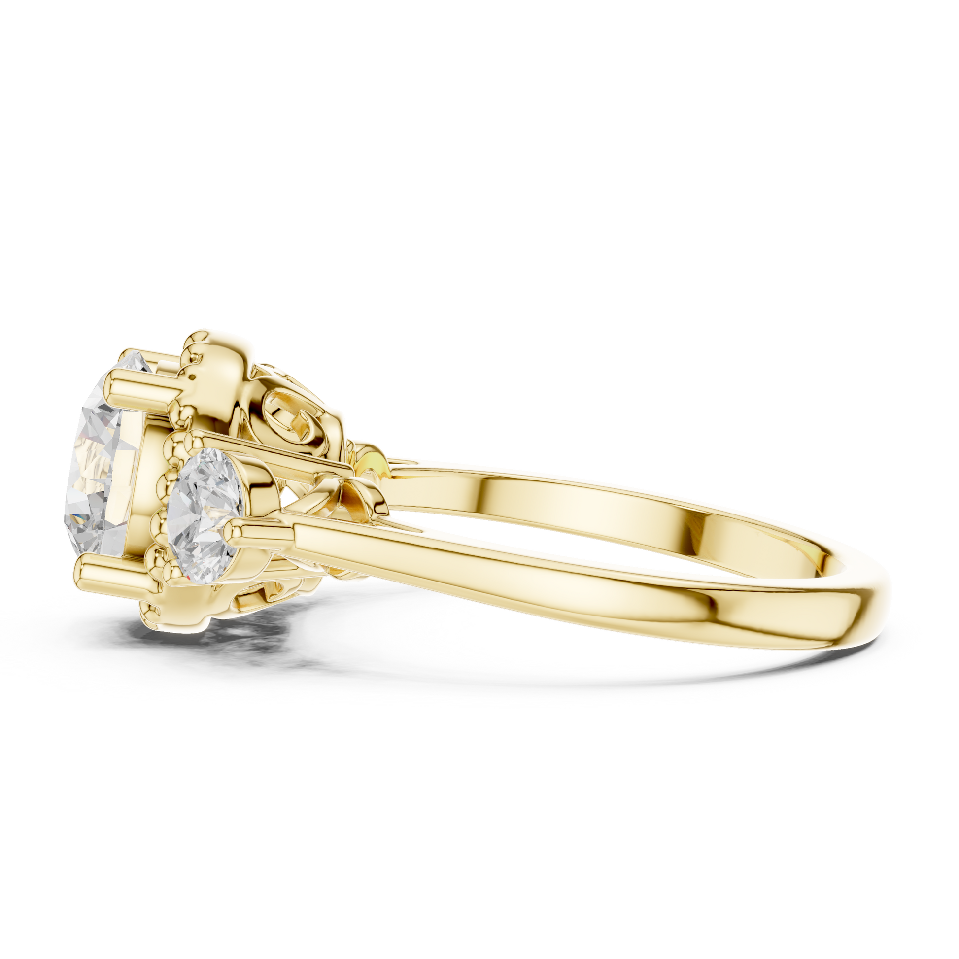 Round Halo Lab Grown Diamond Ring