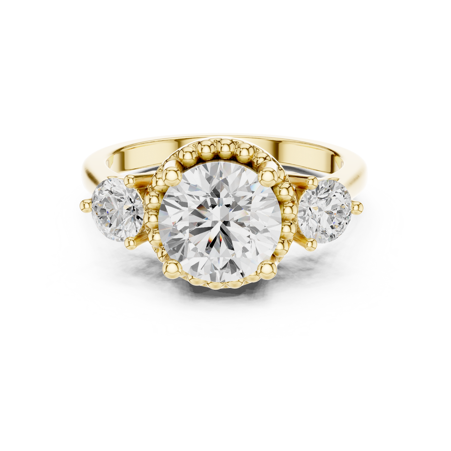 Round Halo Lab Grown Diamond Ring