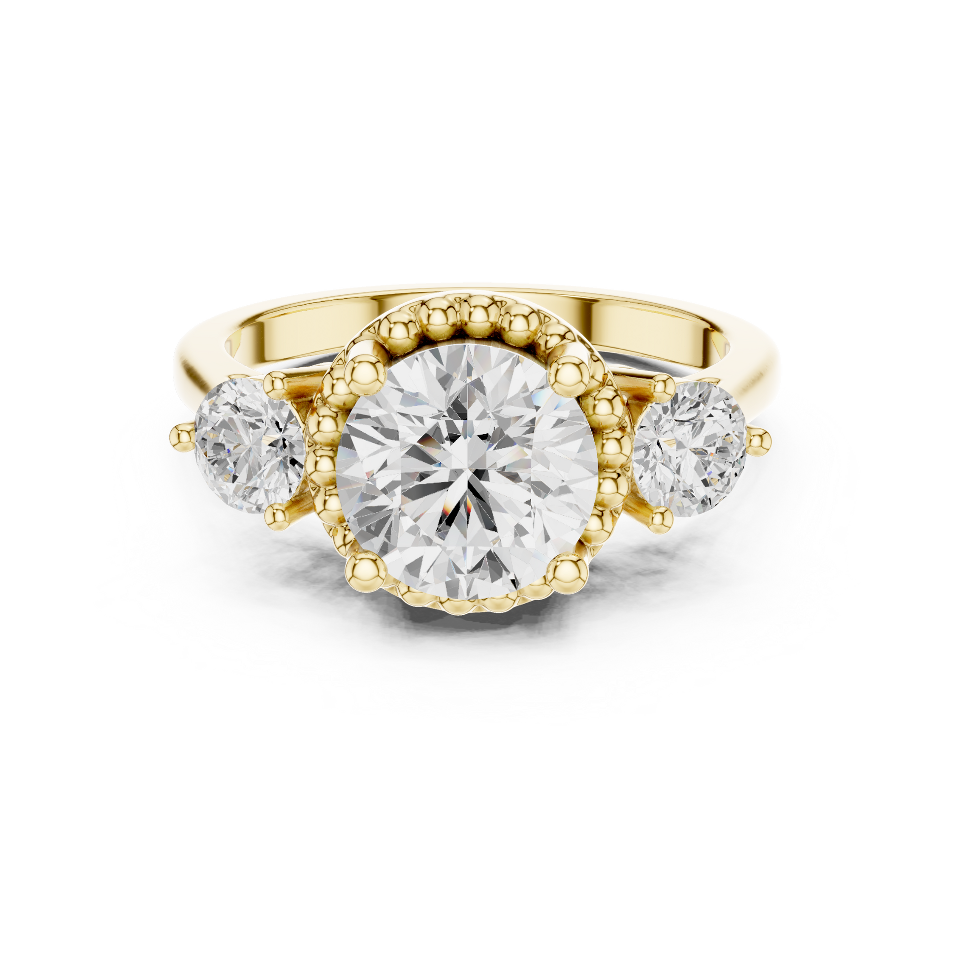 Round Halo Lab Grown Diamond Ring