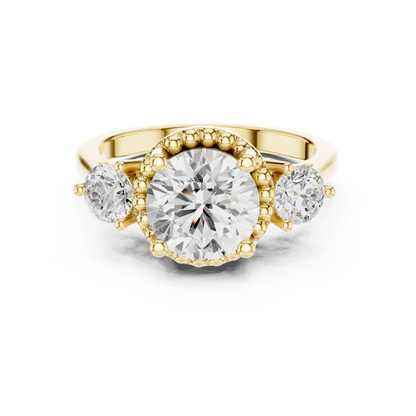 Round Halo Lab Grown Diamond Ring