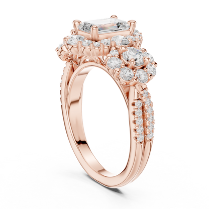 Round Halo Lab Grown Diamond Ring