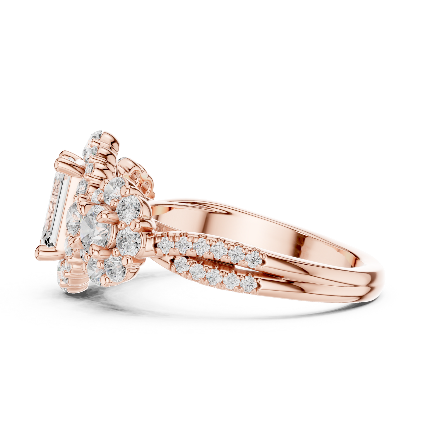 Round Halo Lab Grown Diamond Ring