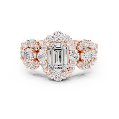 Round Halo Lab Grown Diamond Ring