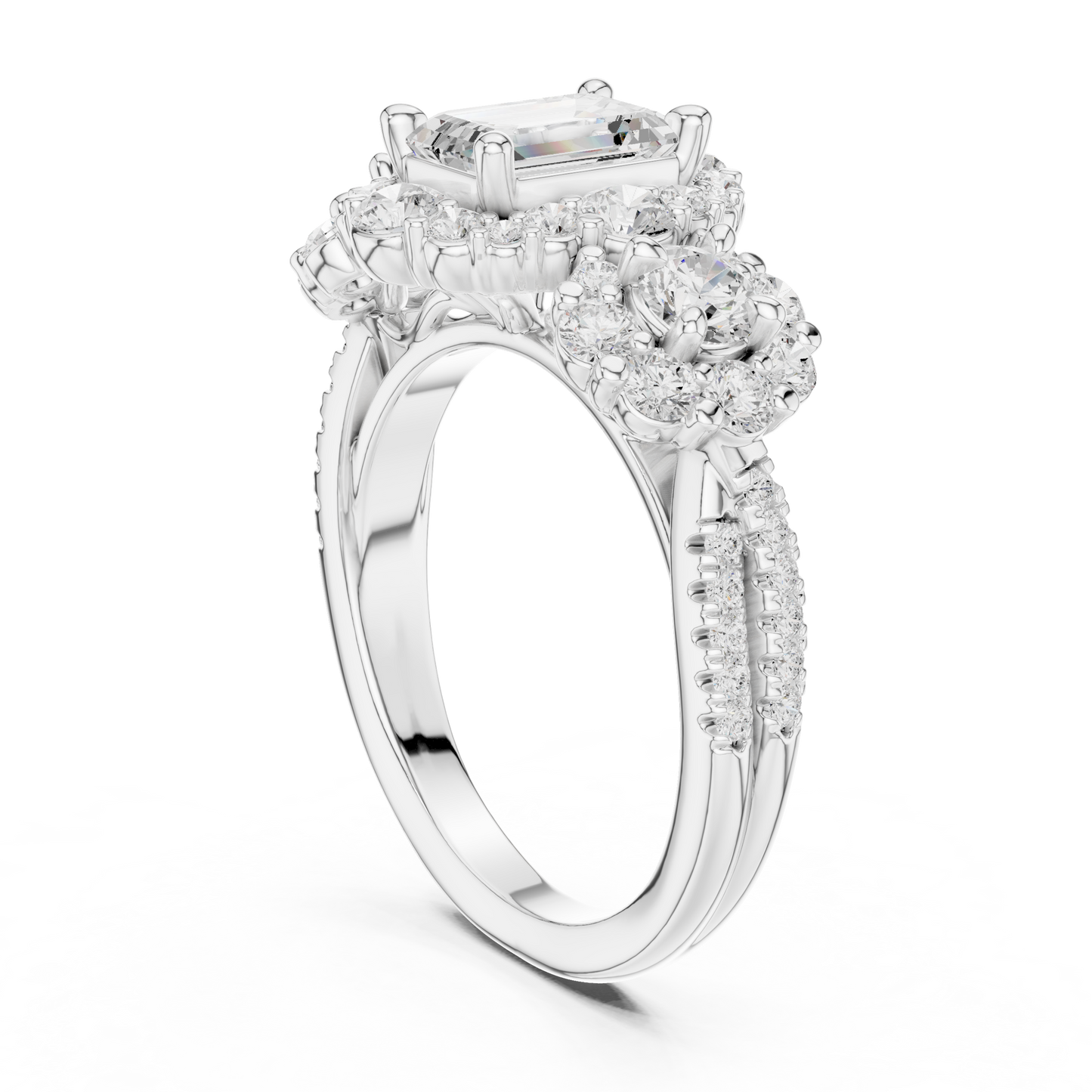 Round Halo Lab Grown Diamond Ring