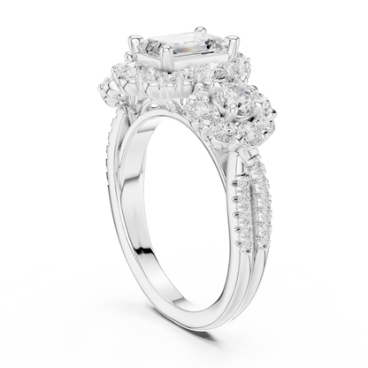 Round Halo Lab Grown Diamond Ring