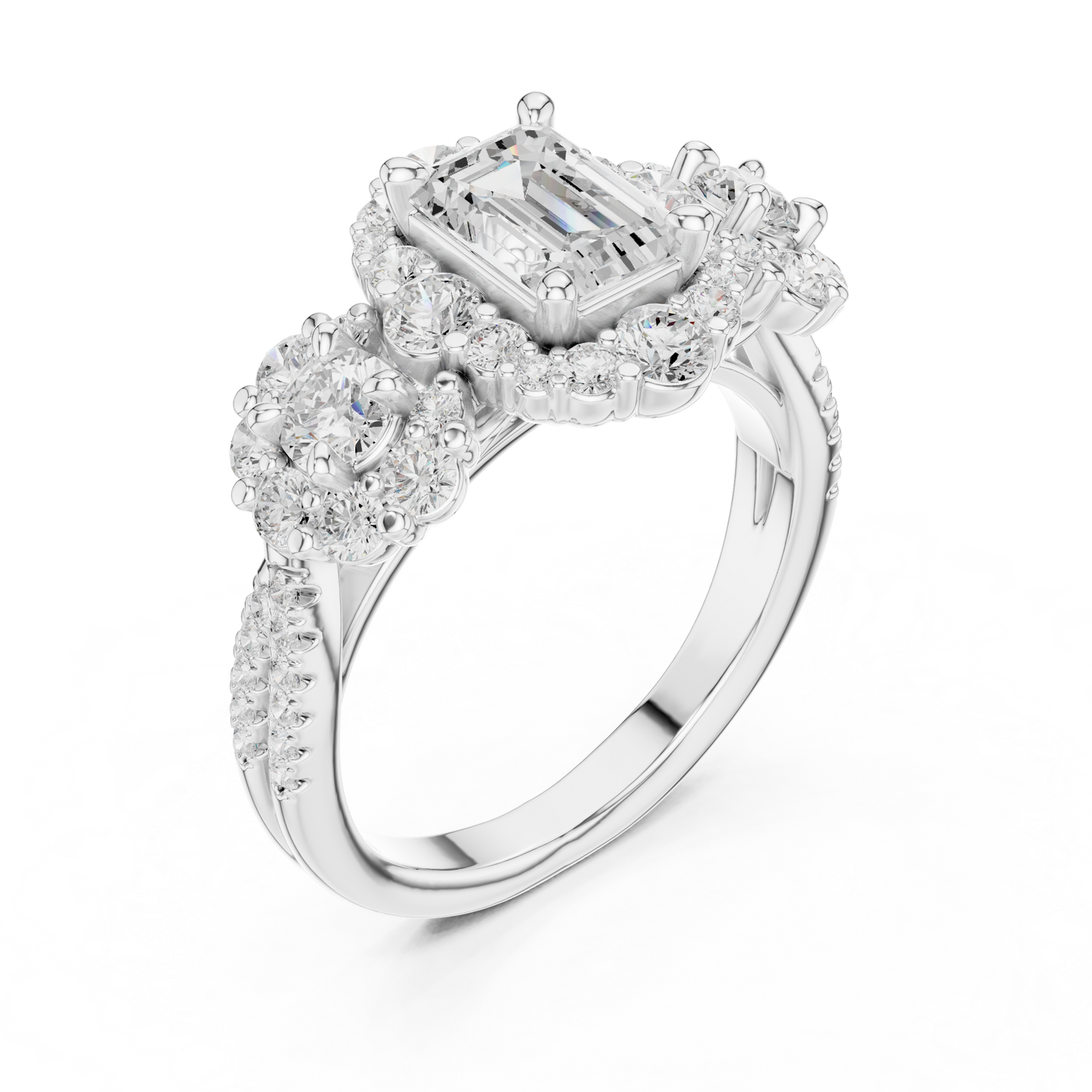 Round Halo Lab Grown Diamond Ring