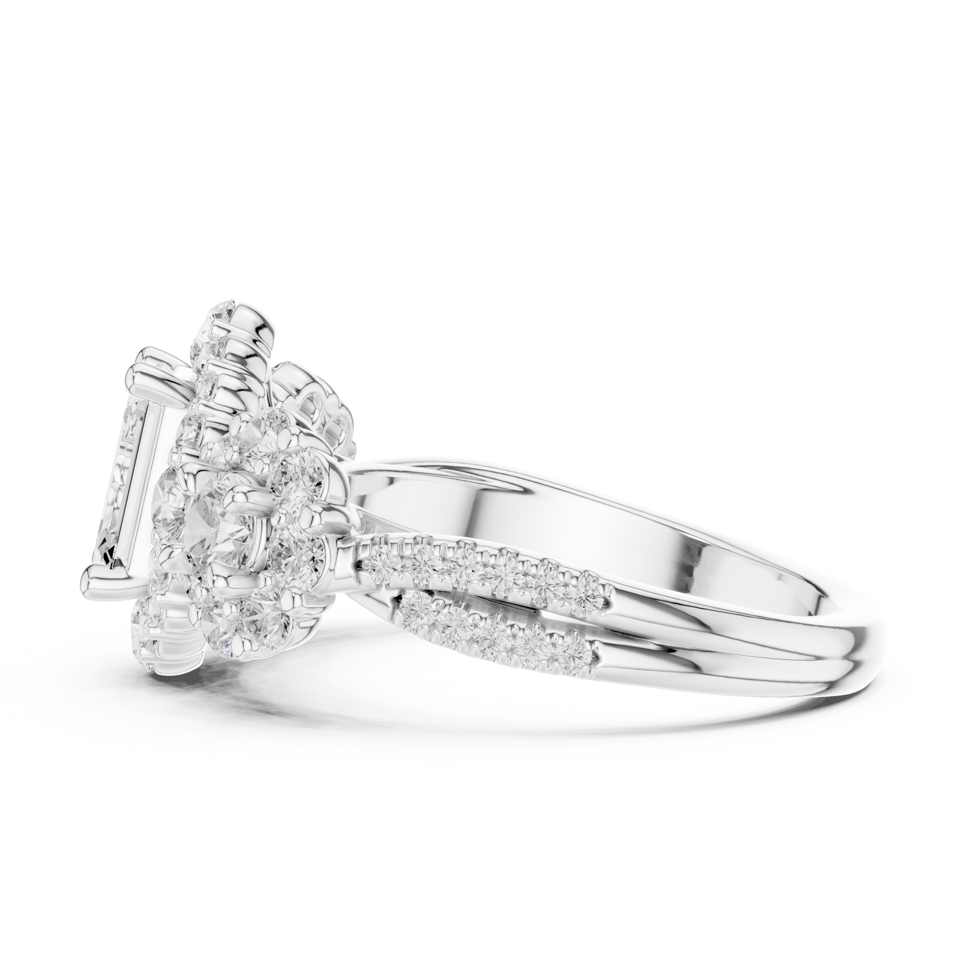 Round Halo Lab Grown Diamond Ring