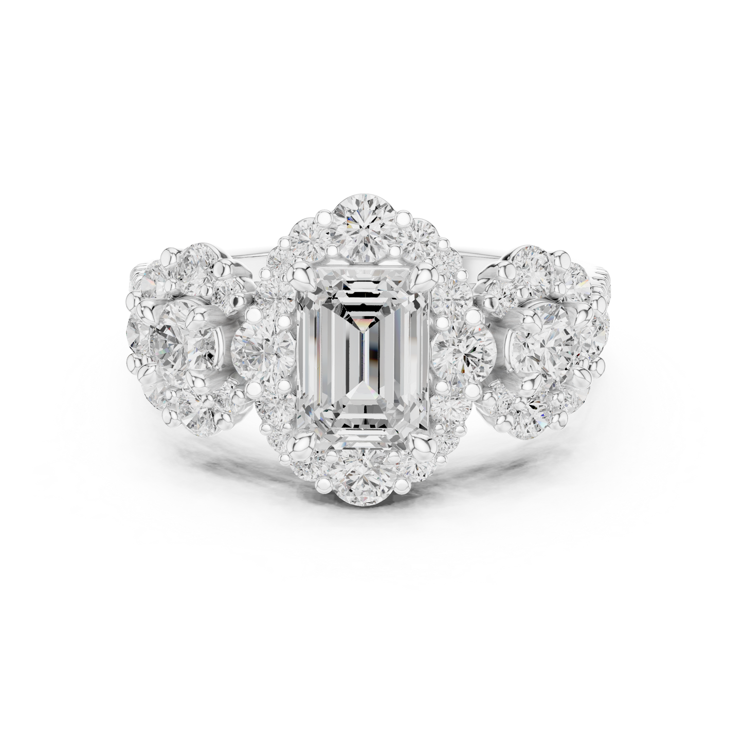 Round Halo Lab Grown Diamond Ring