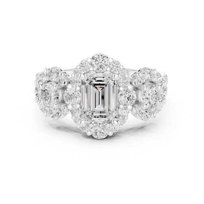 Round Halo Lab Grown Diamond Ring