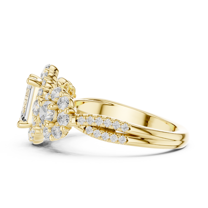 Round Halo Lab Grown Diamond Ring