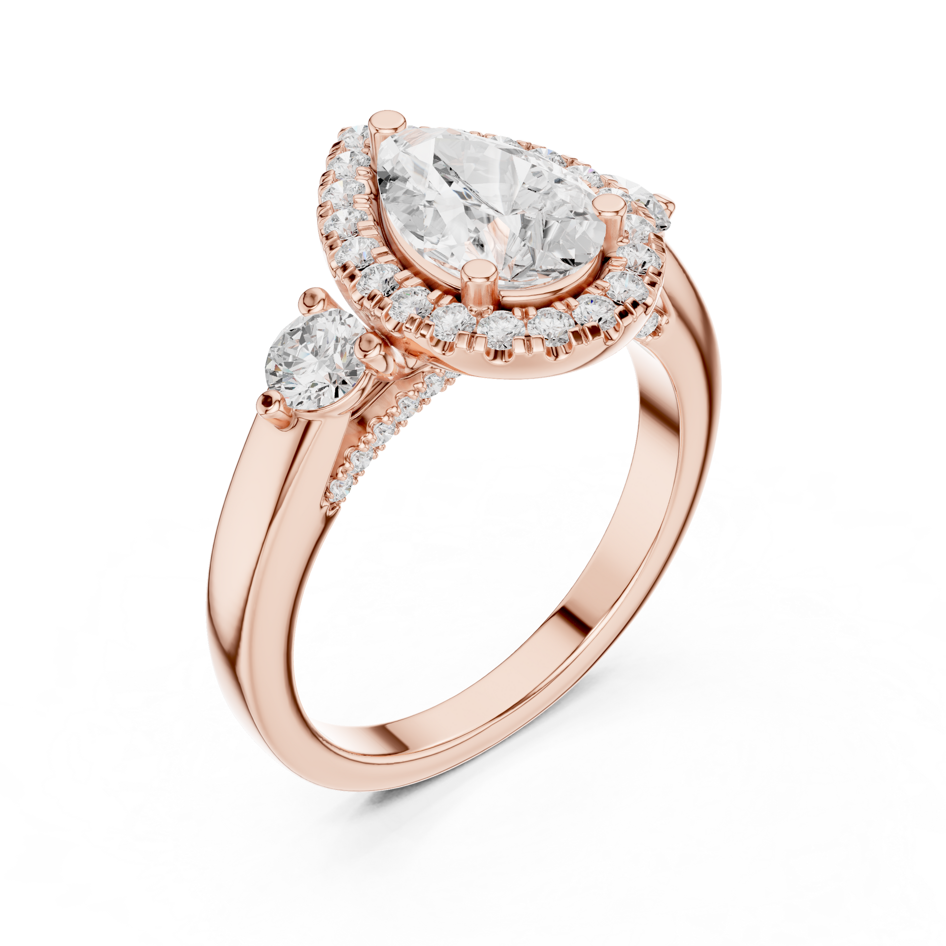 Mixed Shape Lab Grown Diamond Halo Ring