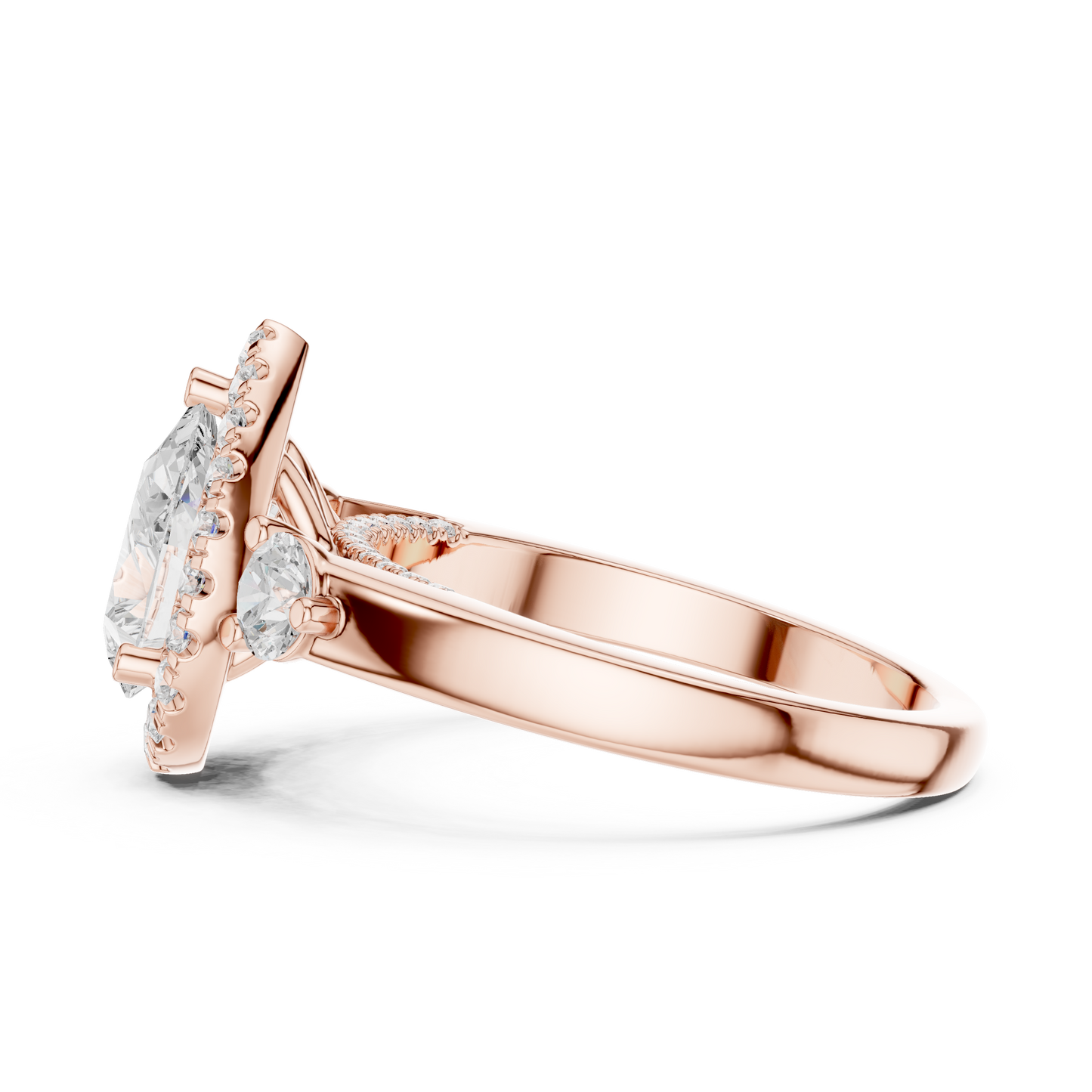 Mixed Shape Lab Grown Diamond Halo Ring