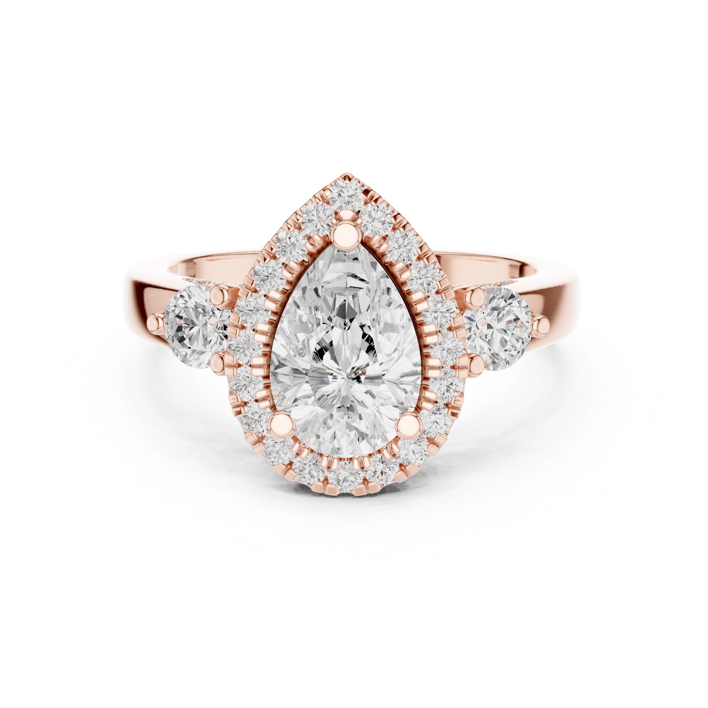 Mixed Shape Lab Grown Diamond Halo Ring
