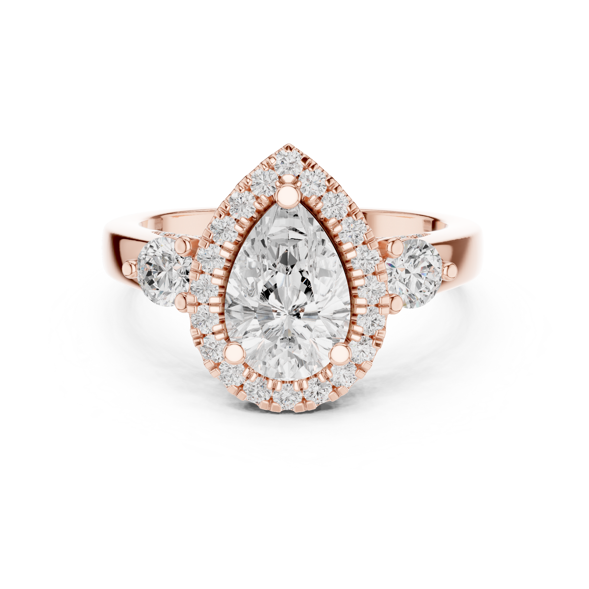 Mixed Shape Lab Grown Diamond Halo Ring