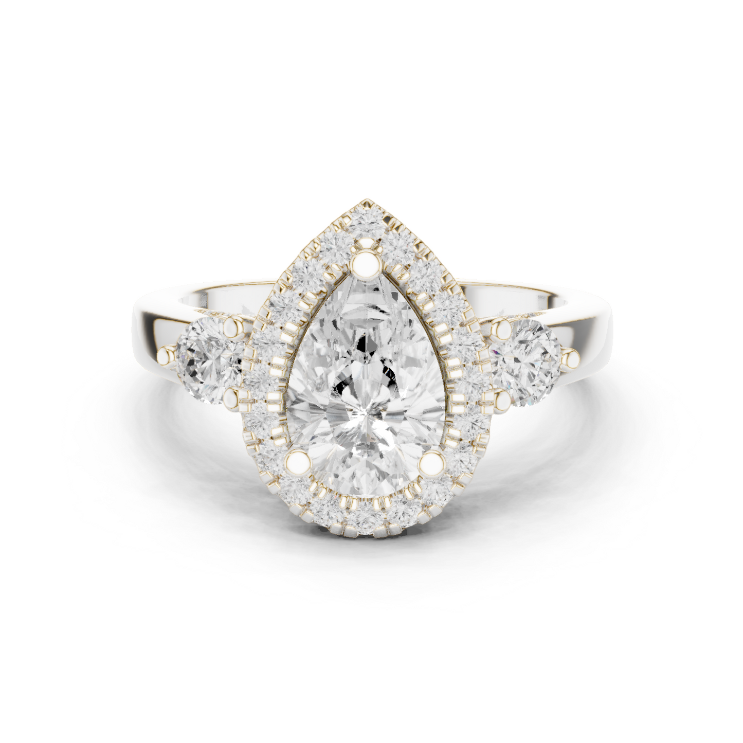 Mixed Shape Lab Grown Diamond Halo Ring