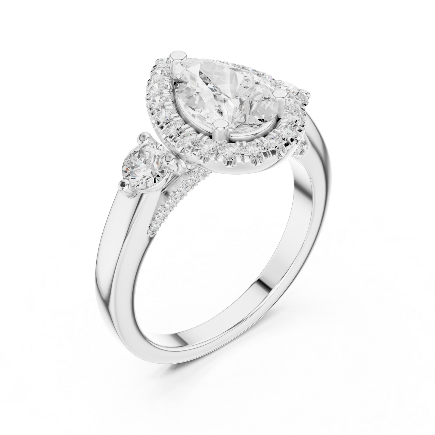 Mixed Shape Lab Grown Diamond Halo Ring