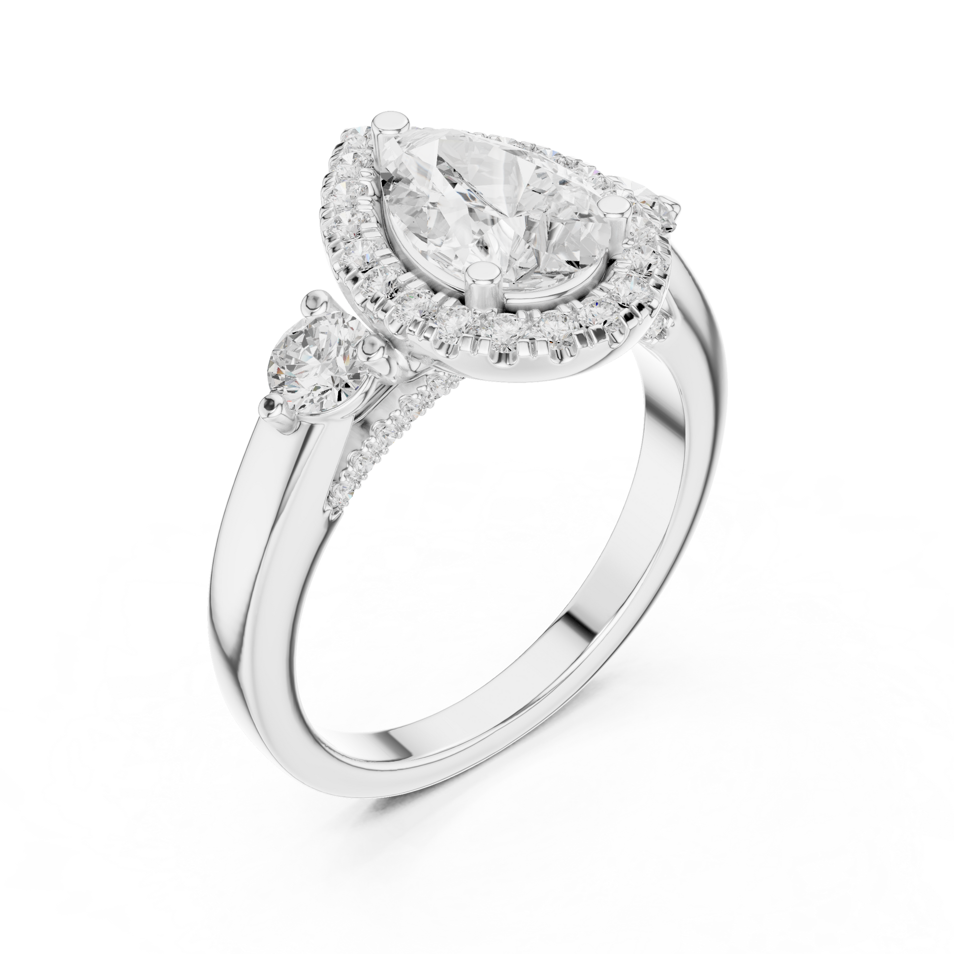 Mixed Shape Lab Grown Diamond Halo Ring
