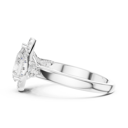 Mixed Shape Lab Grown Diamond Halo Ring