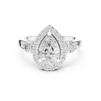Mixed Shape Lab Grown Diamond Halo Ring