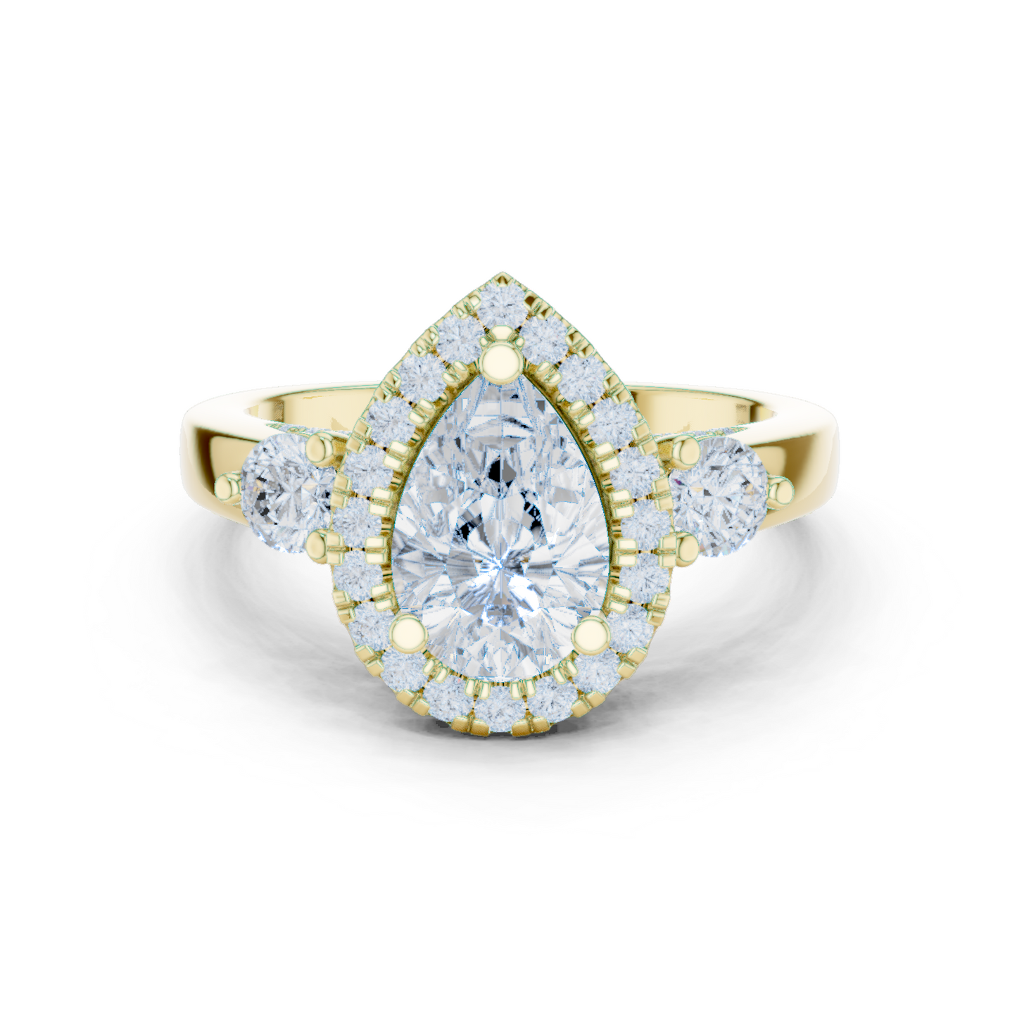 Mixed Shape Lab Grown Diamond Halo Ring