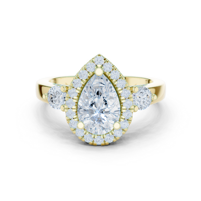 Mixed Shape Lab Grown Diamond Halo Ring