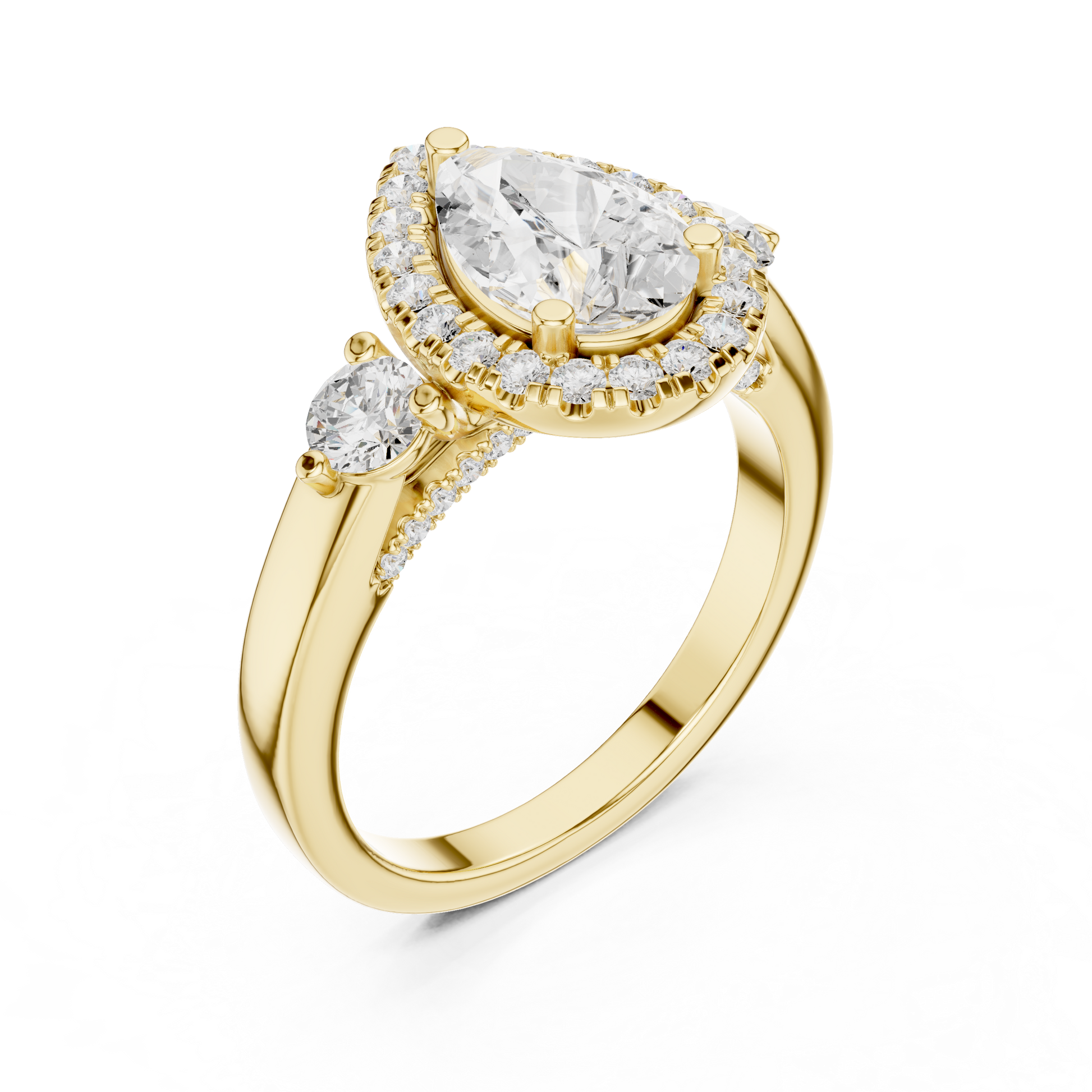 Mixed Shape Lab Grown Diamond Halo Ring
