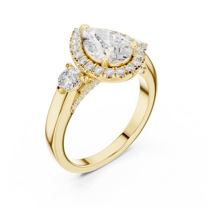 Mixed Shape Lab Grown Diamond Halo Ring