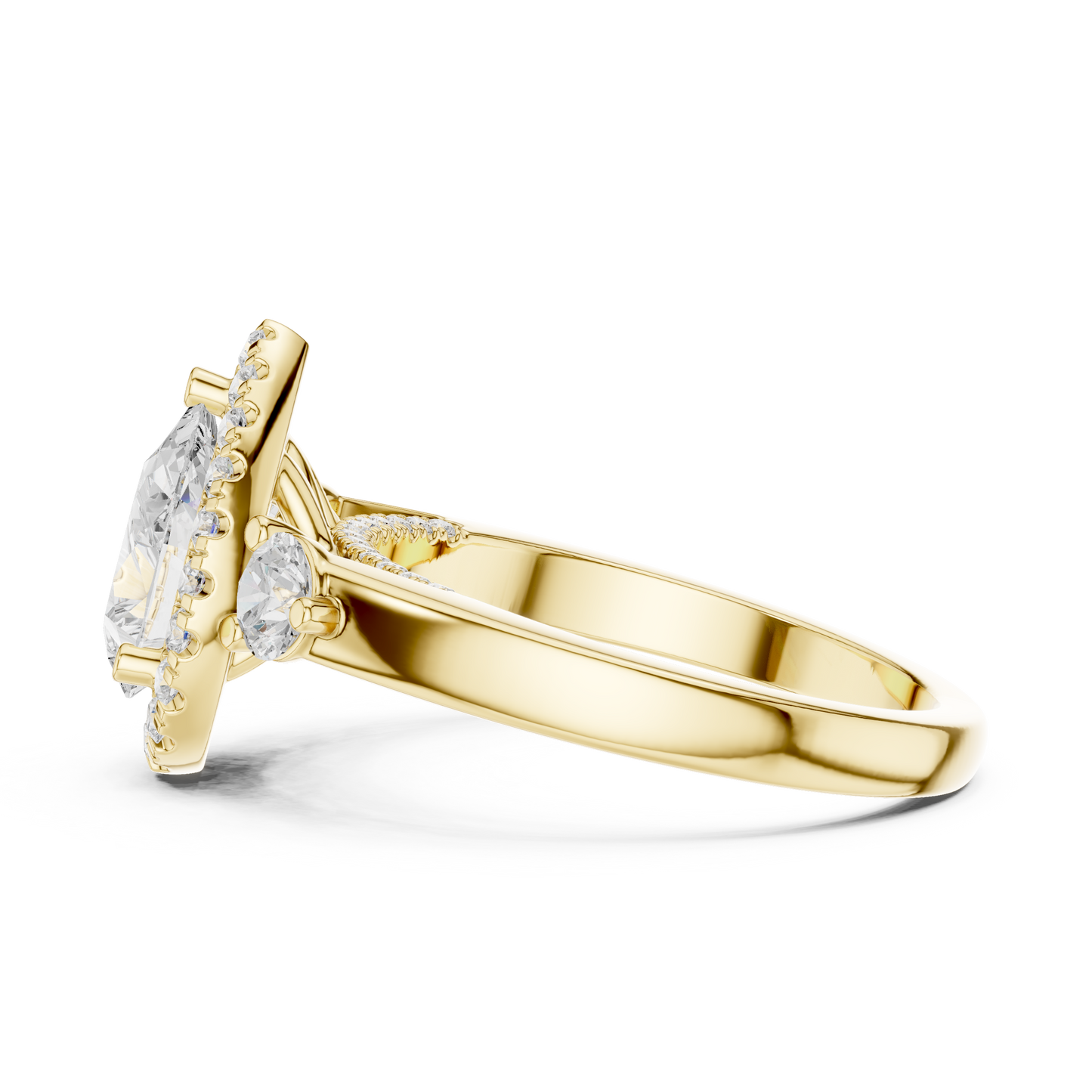 Mixed Shape Lab Grown Diamond Halo Ring
