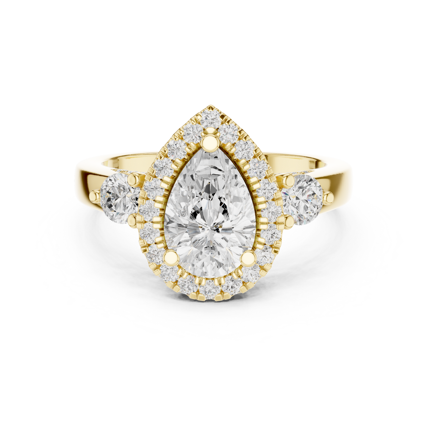 Mixed Shape Lab Grown Diamond Halo Ring
