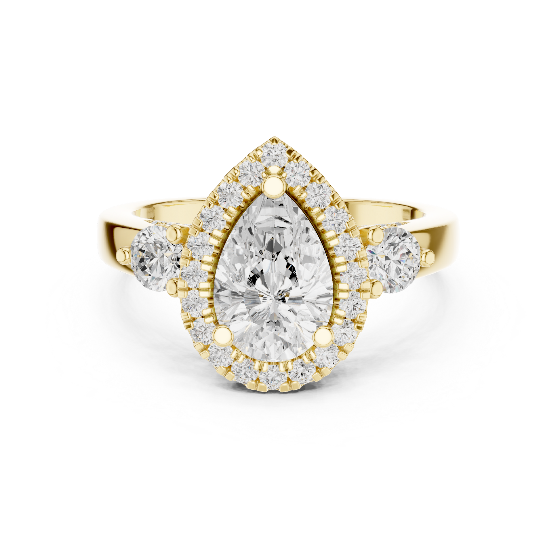 Mixed Shape Lab Grown Diamond Halo Ring