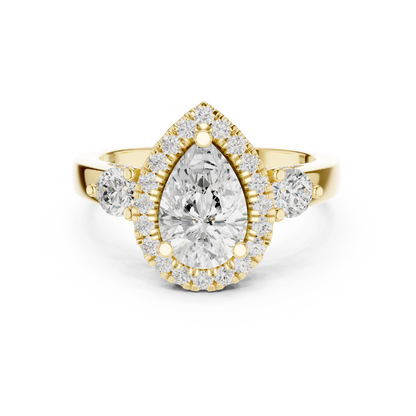 Mixed Shape Lab Grown Diamond Halo Ring