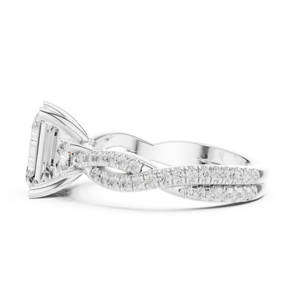 Mixed Shape Lab Grown Diamond Side Stone Ring