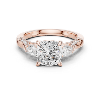 Mixed Shape Lab Grown Diamond Side Stone Ring